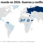 Mapa de los principales conflictos en el mundo en este orden mundial